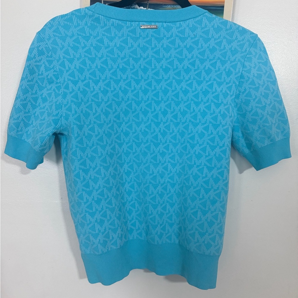Michael Kors Aqua Short Sleeve Top - Picture 4 of 7